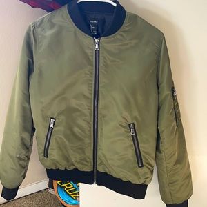 F21 Military Green Bomber Jacket